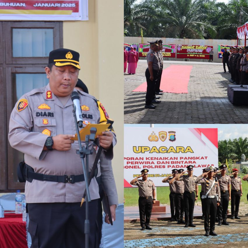 20 personel Polres Palas Naik Pangkat, AKBP Diari Astetika pimpin Upacara Korps Raport sekaligus sampaikan Amanat