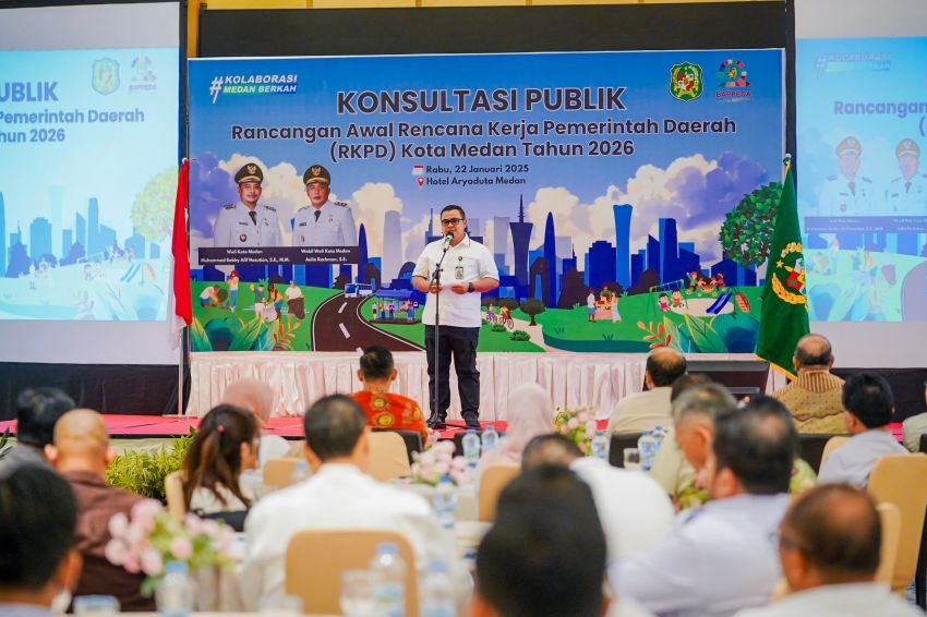Konsultasi Publik Ranwal RKPD 2026, Pj Sekda Berpesan Selaraskan Rencana Kerja Dengan Visi Misi Wali Kota Medan Terpilih