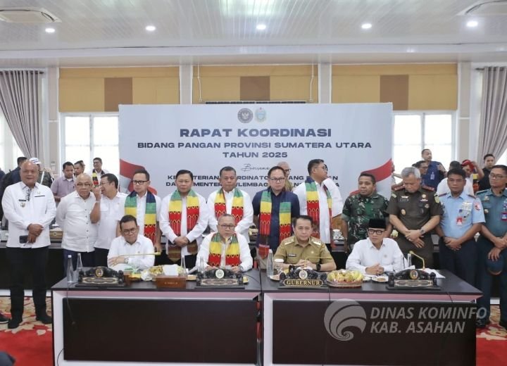 Bupati Dan Wabup Asahan Ikuti Rakor Bidang Pangan Provsu Bersama Menko Bidang Pangan Indonesia
