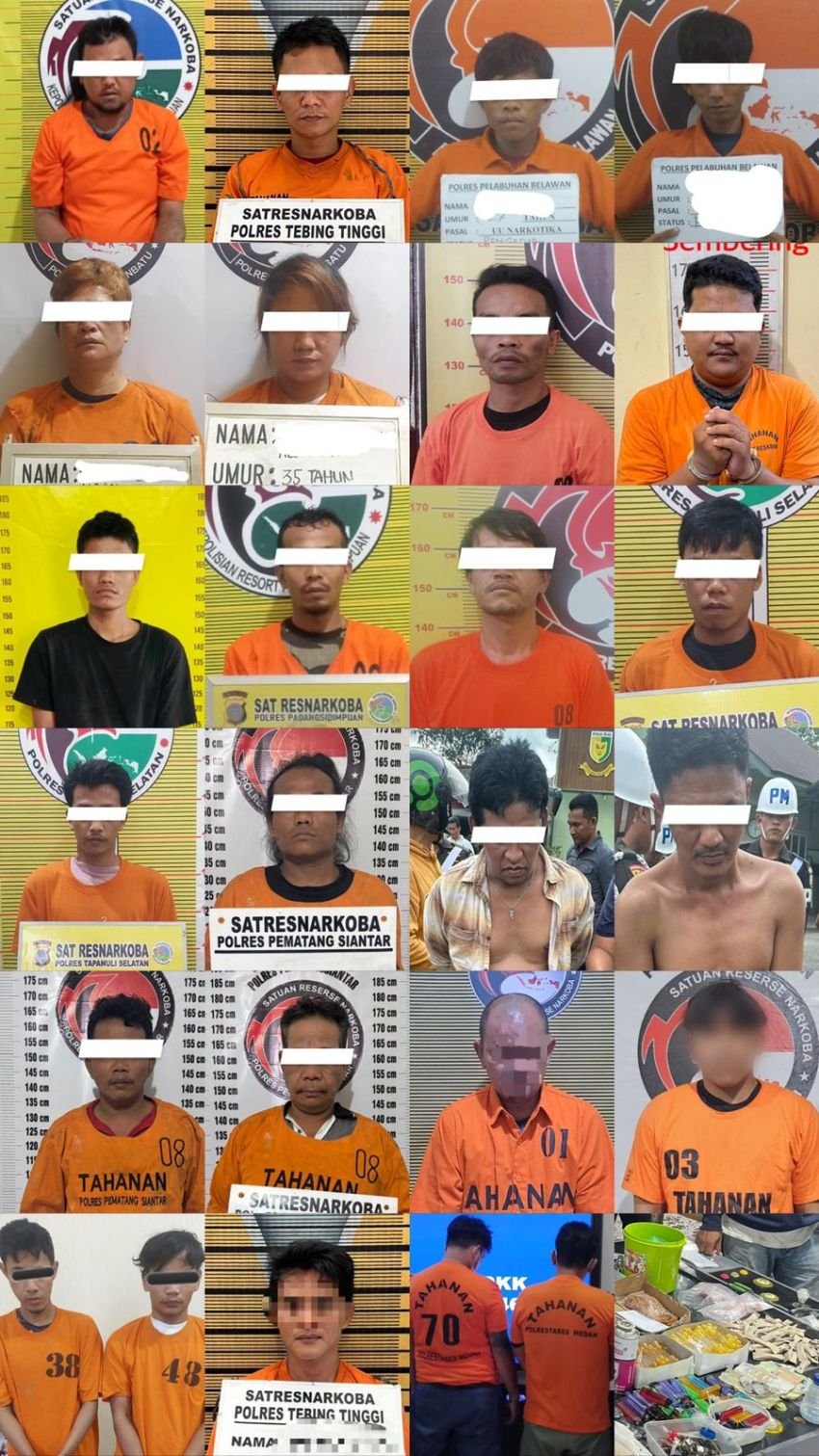 Perangi Narkoba, Pekan ini Polda Sumut Amankan 130 Pelaku dan Puluhan Kilogram Barang Bukti