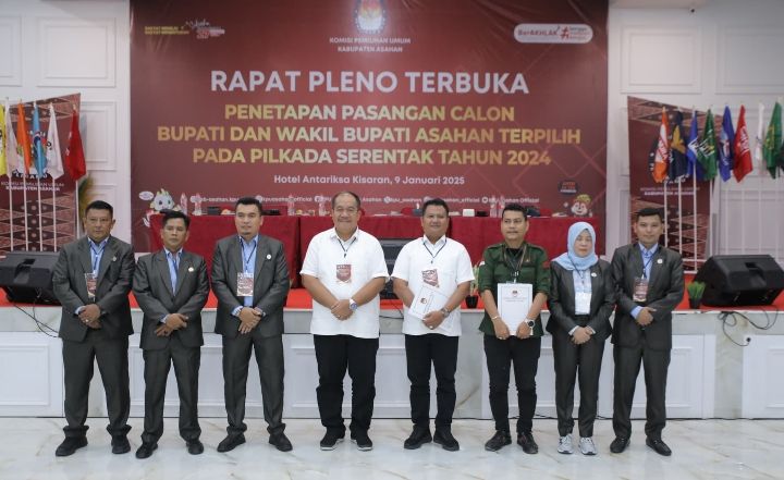 KPU Tetapkan Taufik - Rianto Paslon Bupati dan Wakil Bupati Asahan Terpilih Tahun 2025 - 2030
