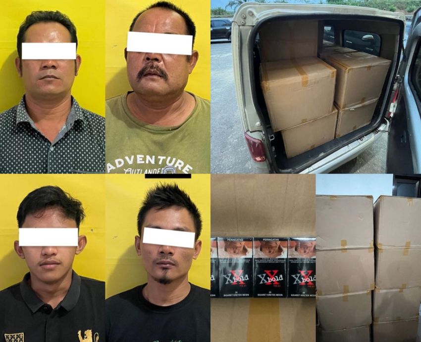 Polres Labuhanbatu Selatan Bongkar Sindikat Rokok Pita Cukai Palsu, Empat Pelaku Ditangkap