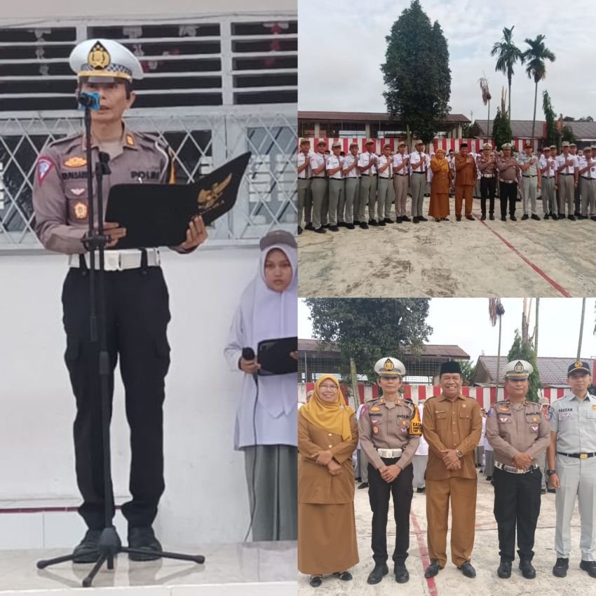 Polres Padangsidimpuan Hadir di SMA N 1 Padangsidimpuan,Kasat Lantas AKP RP Pasaribu : Tekankan Pentingnya Tertib Lalu Lintas dan Kamtibmas