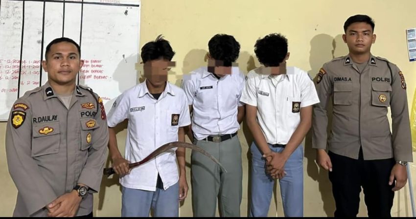 Respon Cepat Patroli Polisi di Medan, Tangkap Pelajar Tawuran dan Sita Sajam