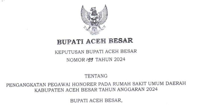 58 Tenaga Kontrak RSUD Aceh Besar Lolos Jadi PPPK, Satu Di Antaranya Diduga Mantan Caleg