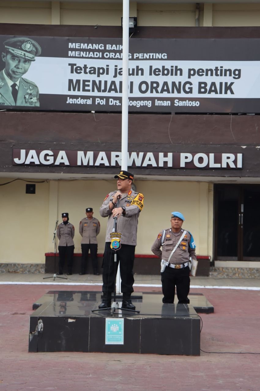 Kombes Pol Anhar Arlia Rangkuti Pimpin Apel Terakhir sebagai Wakapolrestabes Medan