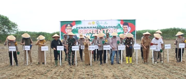 Melalui Zoom Meeting Polres Sergai Dukung Penanaman Jagung Serentak 1Juta Hektare