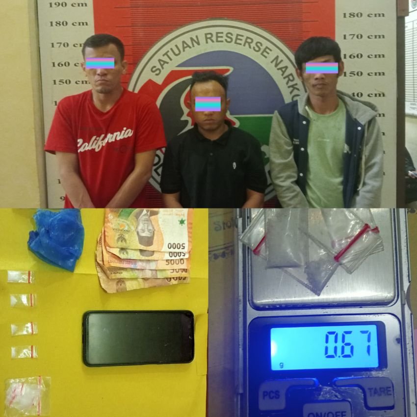 Rumah Masyarakat Sering Dijadikan Transaksi Sabu, 3 Pelaku Dibekuk Satresnarkoba Polres Palas