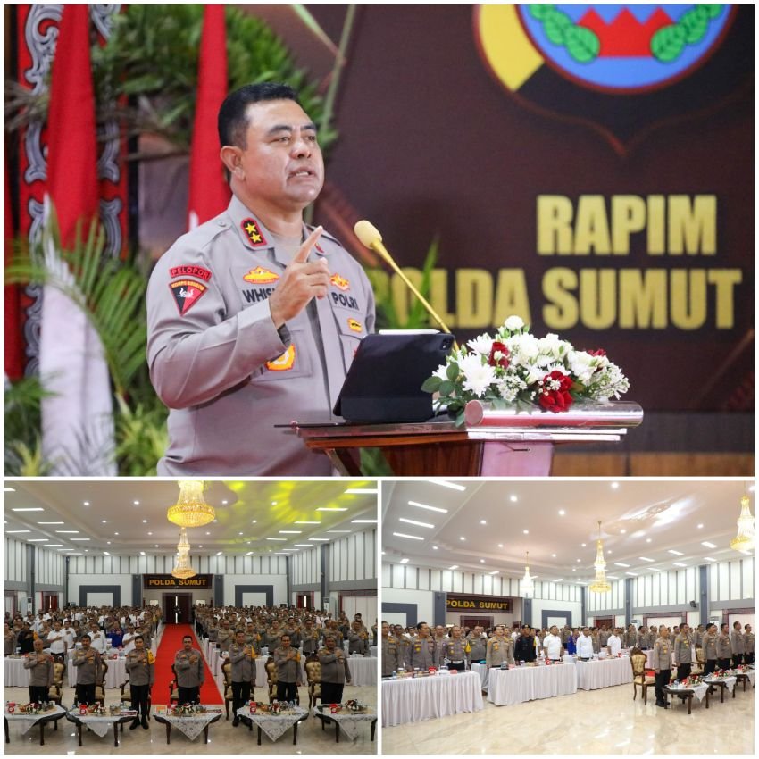 Dirlantas Polda Sumut dan Kasat Lantas sejajaran Polda Sumut mengikuti Rapim Polda Sumut Tahun 2025
