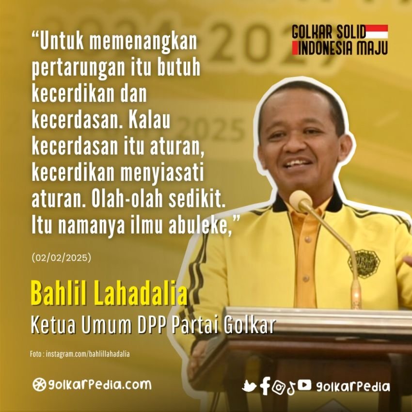 Bahlil Lahadalia: "Untuk Menang, Butuh Kecerdikan dan Kecerdasan"