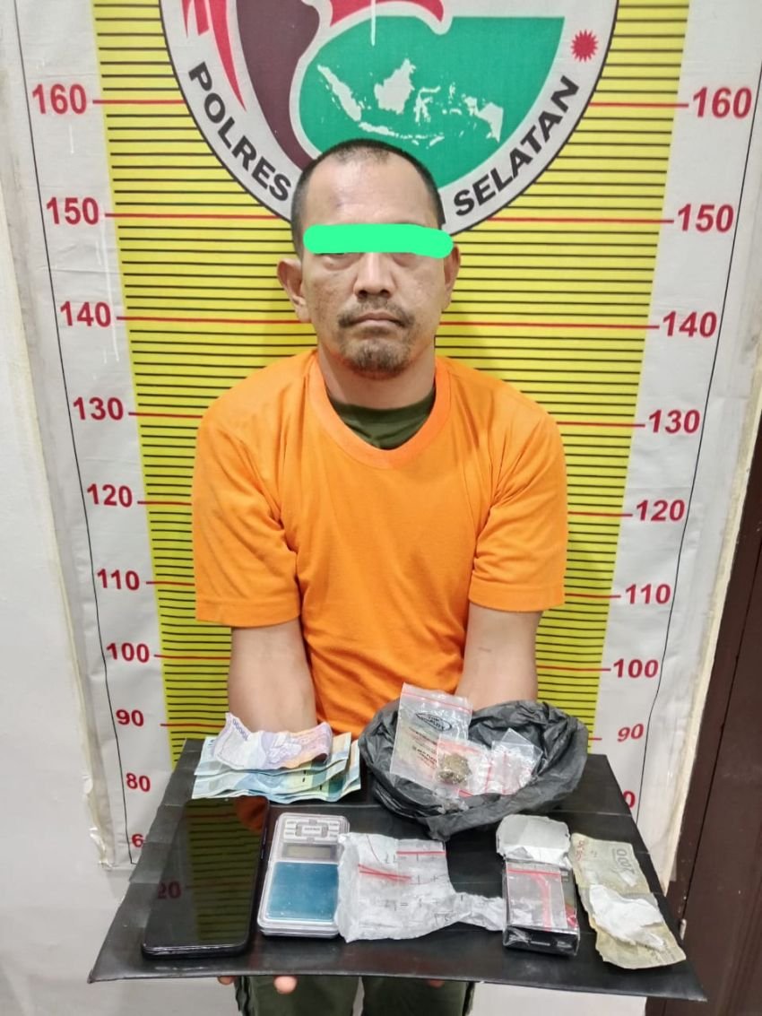 Perangi Narkotika,Satresnarkoba Polres Tapsel Ringkus Seorang warga Padangsidimpuan Berikut BB nya