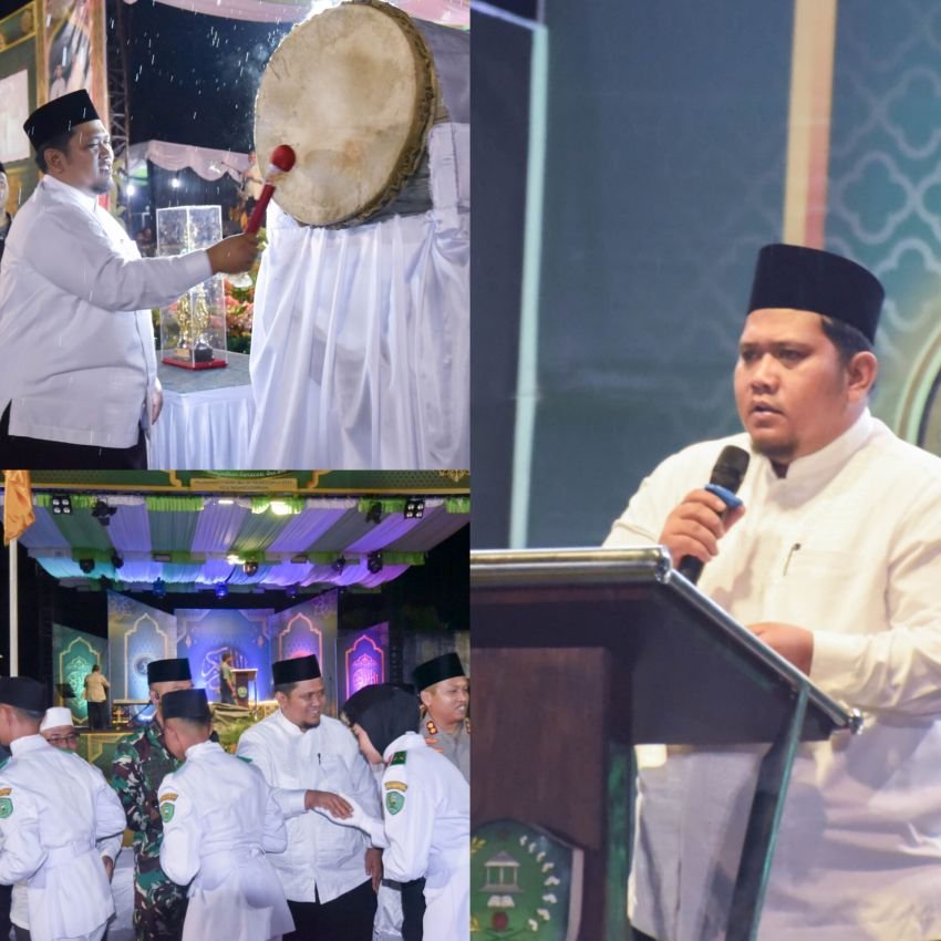 Tabuh Beduq Pertanda dibukanya MTQ ke XXIV Tingkat Kota Padangsidimpuan tahun 2025,Pj Sekda Ary Junaidi : Pelajari dan Amalkan Ajaran Al-Qur'an