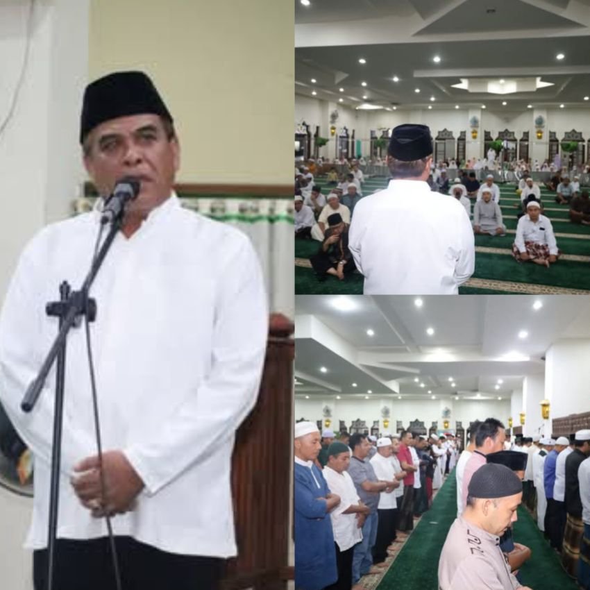 Tarawih Pertama Ramadhan 1446 H, Bupati Madina Sukhairi Nasution Ajak Masyarakat Ramaikan Masjid