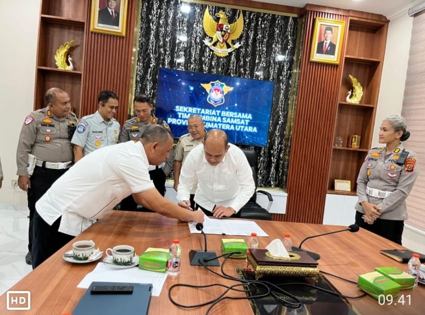 Kasatlantas dan Dirlantas Polda Sumut Hadir Sertijab Pengalihan Operasional BBN1 dan BBN2 Mutasi dari Samsat