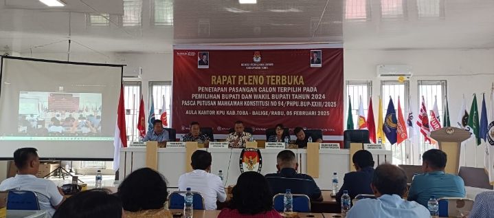 KPU Toba Tetapkan Pasangan Calon Bupati Terpilih Pasca Putusan MK