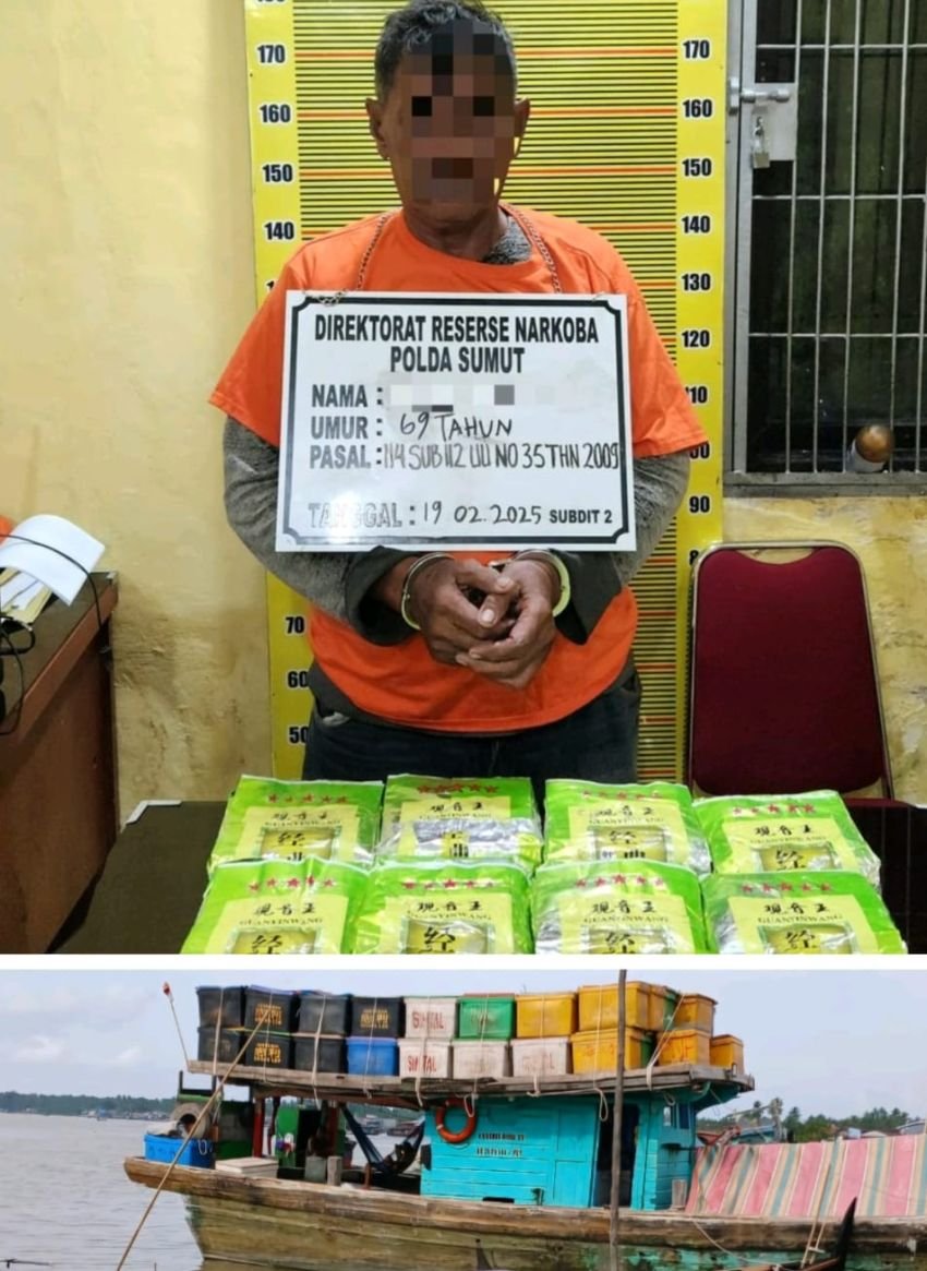 Polda Sumut Tangkap 3 Kurir, 8 Kg Sabu Jaringan Internasional Disita