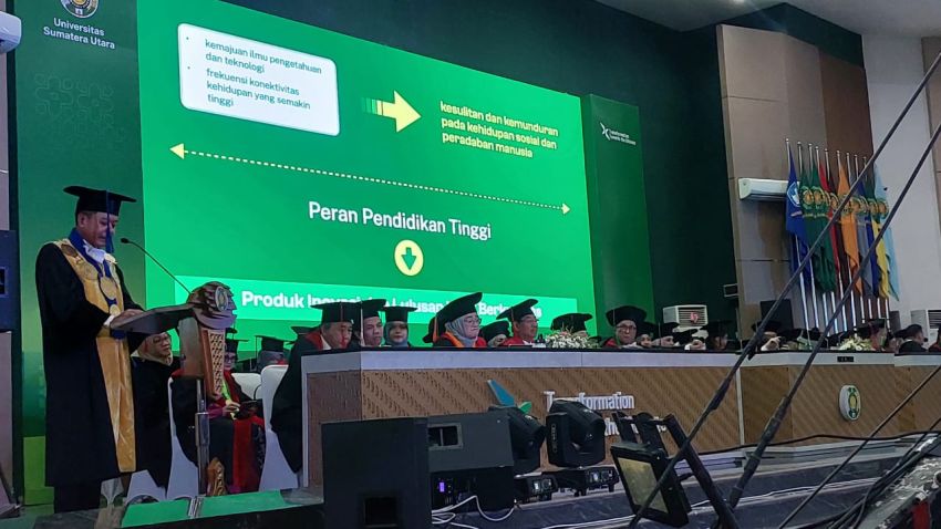 Rektor Wisuda 1.757 Lulusan USU, Tugas Penting Alumni untuk Memajukan Peradaban Manusia