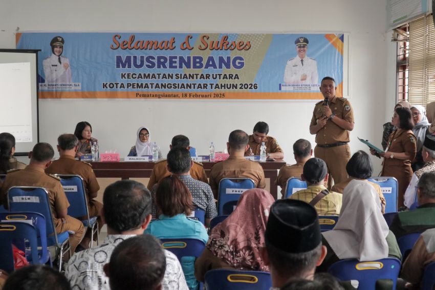 Wali Kota membuka Musrenbang RKPD Tingkat Kecamatan Siantar Utara Tahun 2026