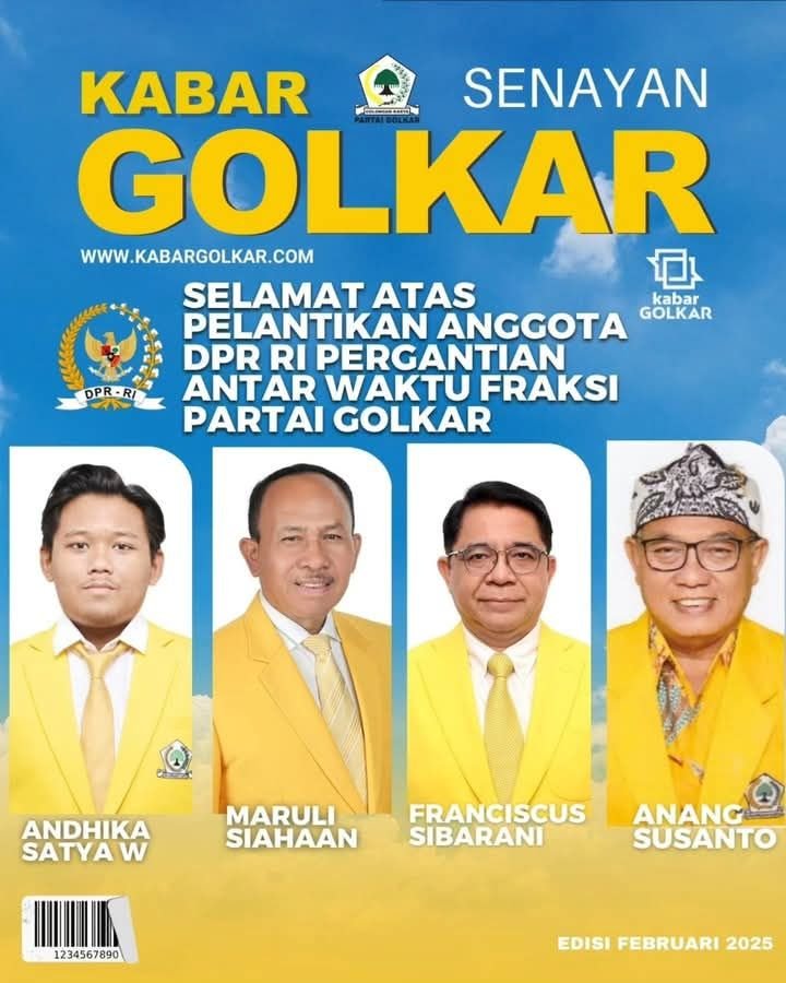 Empat Pelantikan Anggota DPR RI Pergantian Antar Waktu Fraksi Partai Golkar Periode 2024-2029