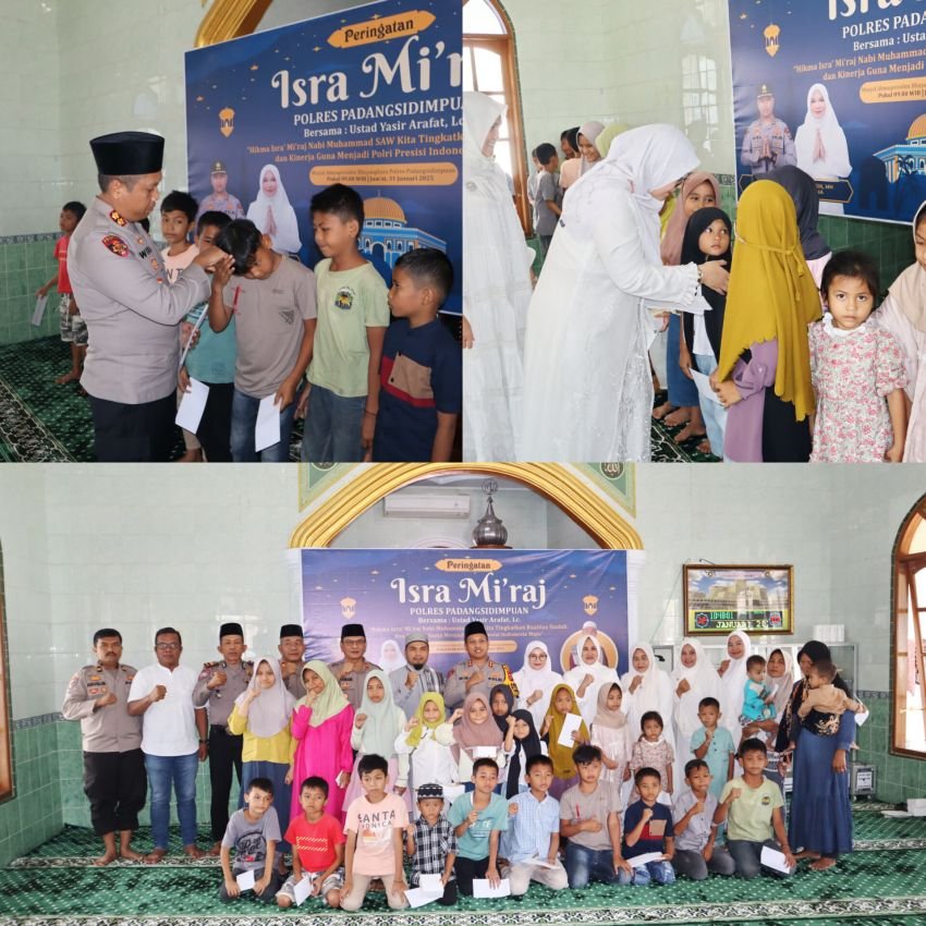 Jumat Berkah Polres Padangsidimpuan bersama Anak Yatim dan Tukang Becak,AKBP Dr Wira Prayatna : Tingkatkan kepedulian Sosial di Sekitar.