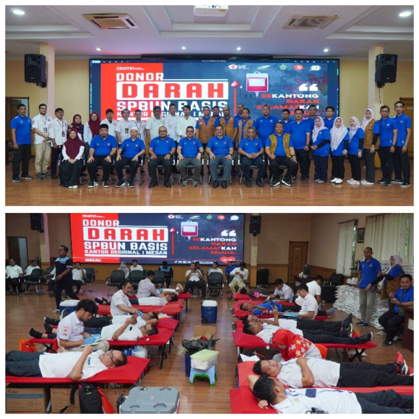 180 Kantong Darah Terkumpul, SPBUN Basis Kantor Operasional Medan PTPN IV Regional I Sukses Gelar Donor Darah 2025