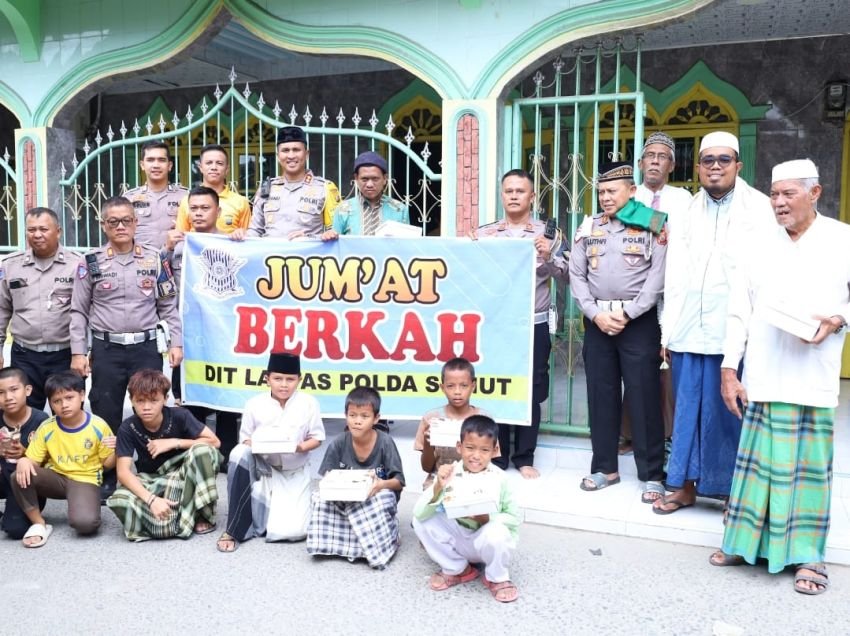 Ditlantas Polda Sumut Hadir Ditengah Masyarakat di Mesjid Tarbiyah Al-Islamiyah