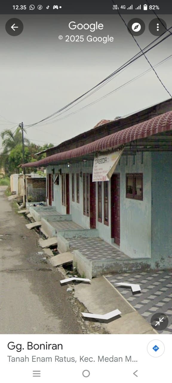Rumah Sewa 4 Unut di Psr 1 Tengah Gg Keluarga Kel. Tanah Enamratus Diduga Mencaplok Pasilitas Umum dan Drainase