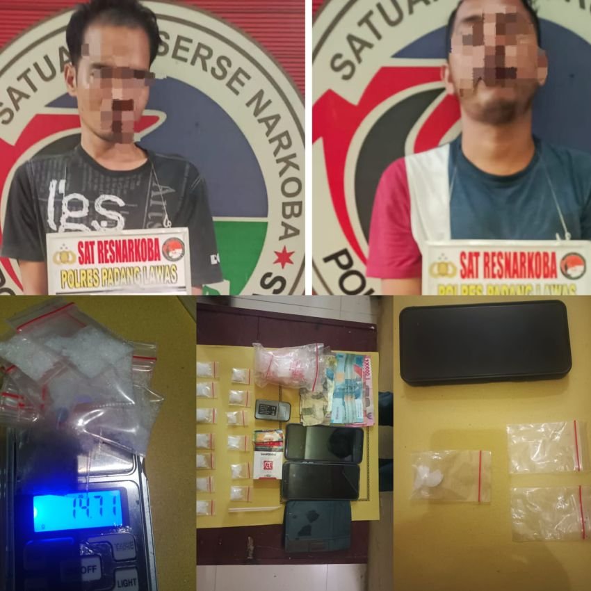 Meresahkan Masyarakat,Dua Pengedar Sabu Pasar Sibuhuan Akhirnya diringkus Sat Narkoba Polres Palas
