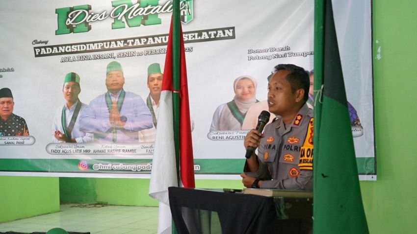 Kapolres Padangsidimpuan Hadiri Peringatan Milad HMI ke-78, AKBP Dr Wira Prayatna : Harapan Kontribusi dengan Ide dan Gagasan jaga Kamtibmas