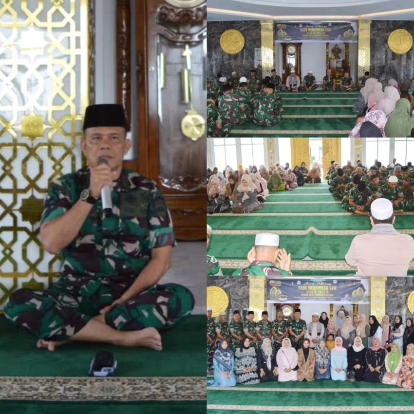 Kodim 0212/Tapsel Gelar Peringatan Isra' Mi'raj Nabi Muhammad SAW,Kasdim Mayor Inf Hasbullah : Pegang Teguh norma-norma Agama Islam Seutuhnya