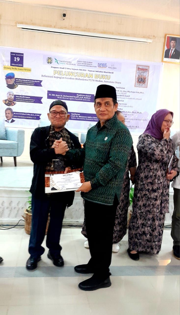 Wamenag RI Romo Raden Safii Hadiri Peluncuran Buku "Reformasi Kepagian" di USU Medan