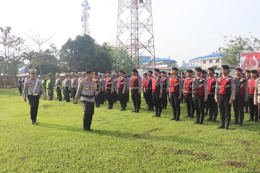 Polresta Deli Serdang Laksanakan Apel Gelar Pasukan Operasi Keselamatan Toba 2025