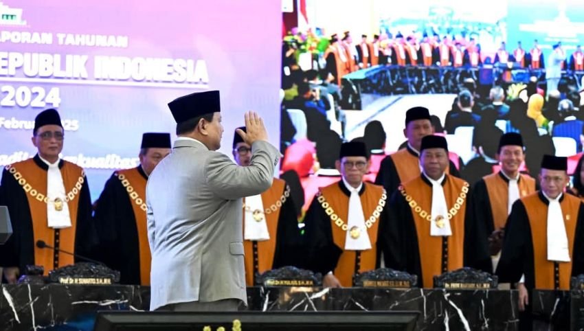 Presiden Prabowo Subianto Hadiri Sidang Istimewa Laporan Tahunan Mahkamah Agung Republik Indonesia Tahun 2024