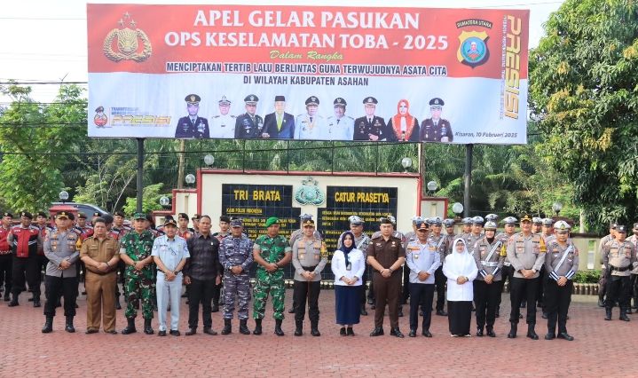 Polres Asahan Gelar Apel Pasukan Operasi Kewilayahan Keselamatan Toba 2025