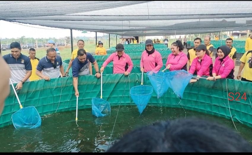 Dukung Program Asta Cita Presiden Kapolda Sumut Panen Raya Perdana Lele