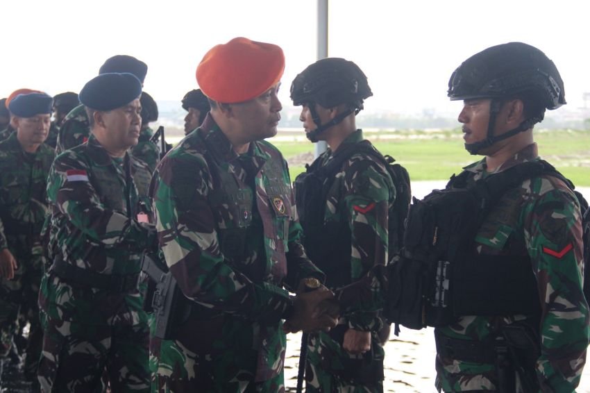 Prajurit Kopasgat Lepas Tugas Satgas Pamtas RI-PNG di Papua, Dankosek I Tegaskan Profesionalisme dan Tanggung Jawab