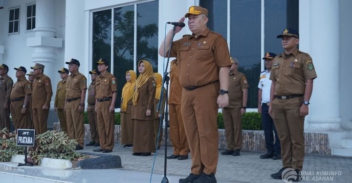 Sekda Asahan Pimpin Apel Gabungan Bulan Februari 2025