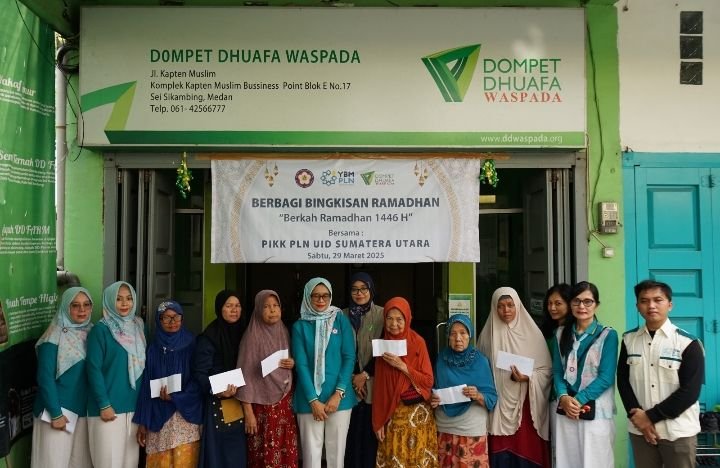 PIKK PLN UID Sumut dan Dompet Dhuafa Waspada Berbagi Bingkisan Ramadan 1446 H