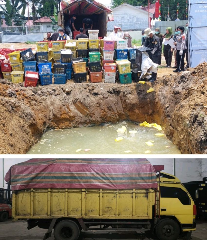 Polda Sumut Amankan Truk Pengangkut Mangga Ilegal Asal Thailand di Jalan Tol Amplas