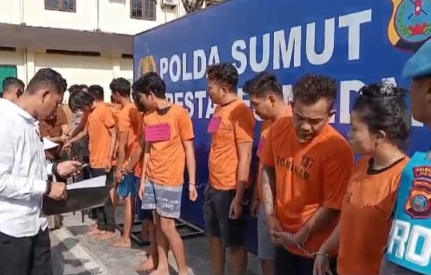 15 Penjahat Jalanan di Medan Sekitarnya Ditangkap Ini Tampangnya