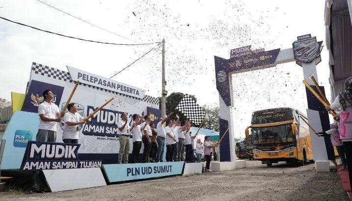 PLN UID Sumatera Utara Berangkatkan 576 Pemudik dalam Program Mudik Bersama BUMN 2025