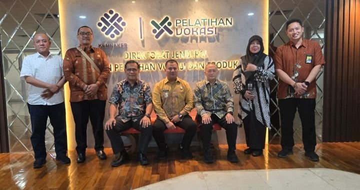 Wujudkan Pembangunan BLK, Wakil Bupati Berkunjung ke Ditjend Pembinaan, Pelatihan, Vokasi dan Produktivitas Kemenaker RI