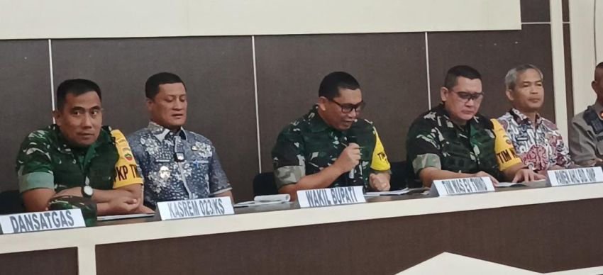 Dukung Pembangunan Daerah, Tim Wasev Pusterad Hadiri Pemaparan TMMD ke-123 Kodim 0212/Tapsel di Palas