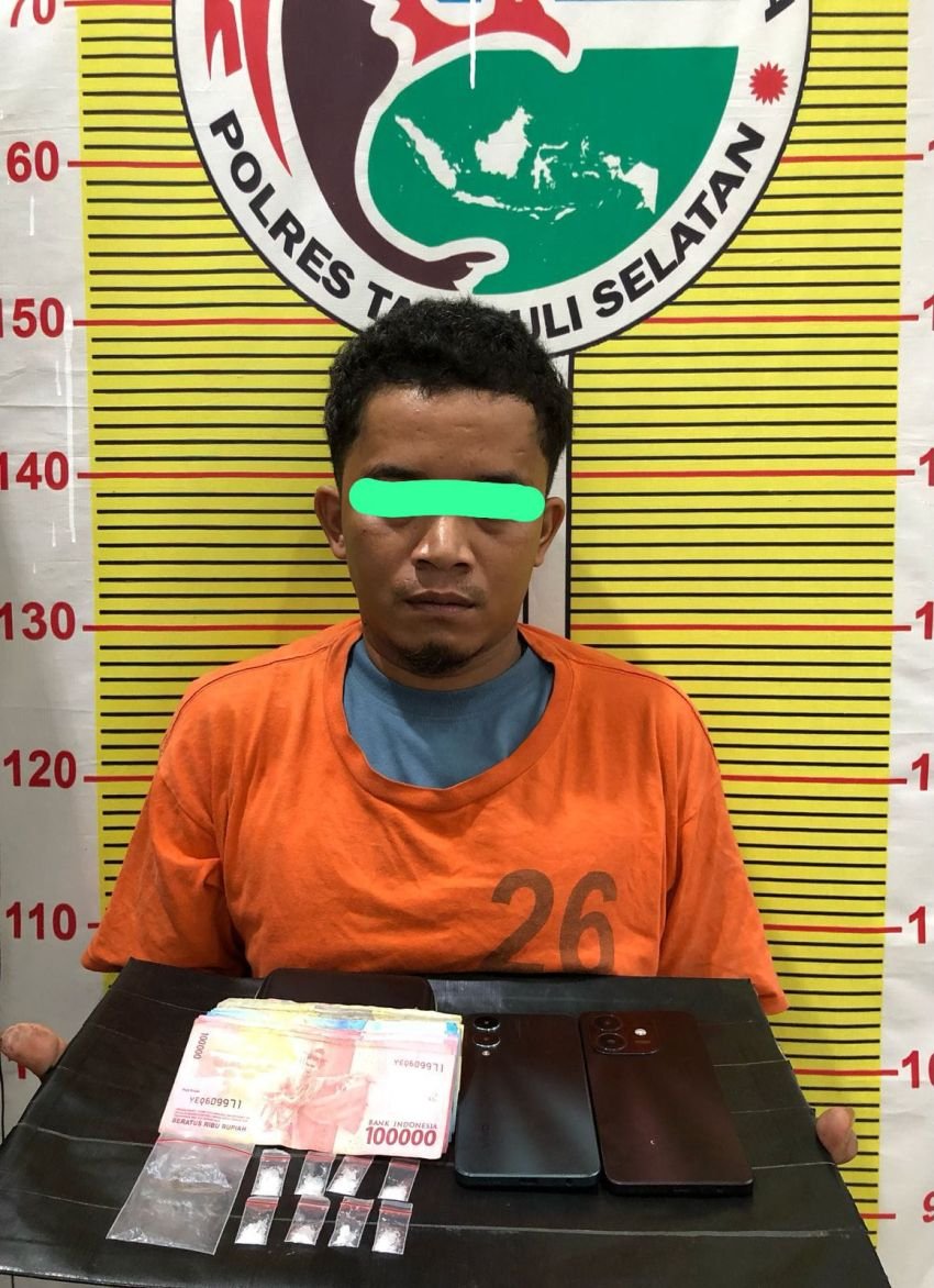 Polres Tapsel Ungkap Kasus Narkoba di Ujung Gading Julu Paluta, Pelaku dan Sabu berhasil di Amankan