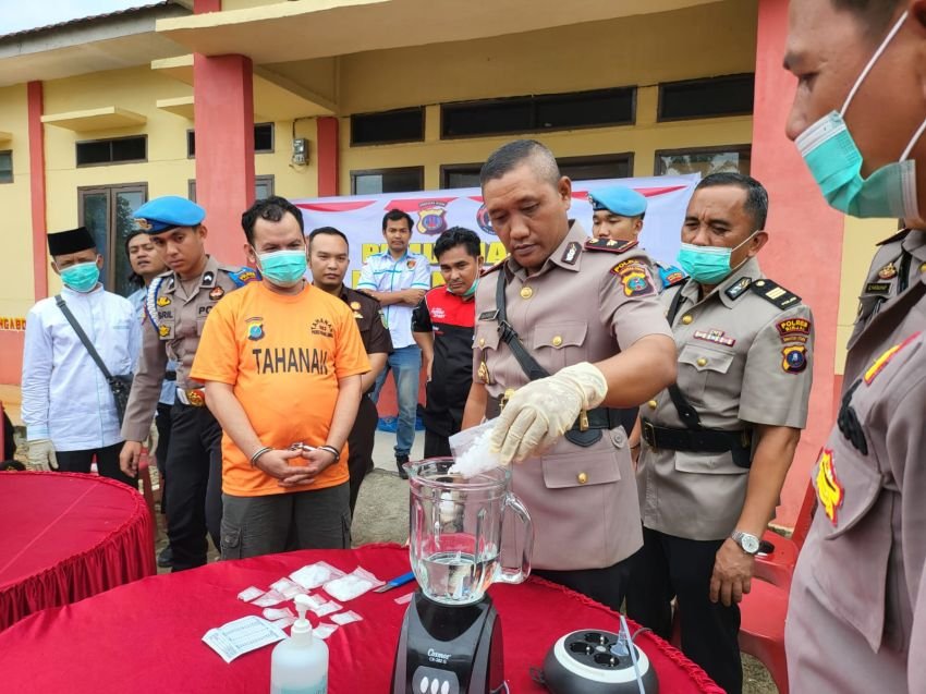 Polres Palas Musnahkan Barang Bukti Narkoba jenis Sabu seberat 171,84 Gram, Kompol Sugianto, S.Pd sampaikan Dasar Pemusnahan