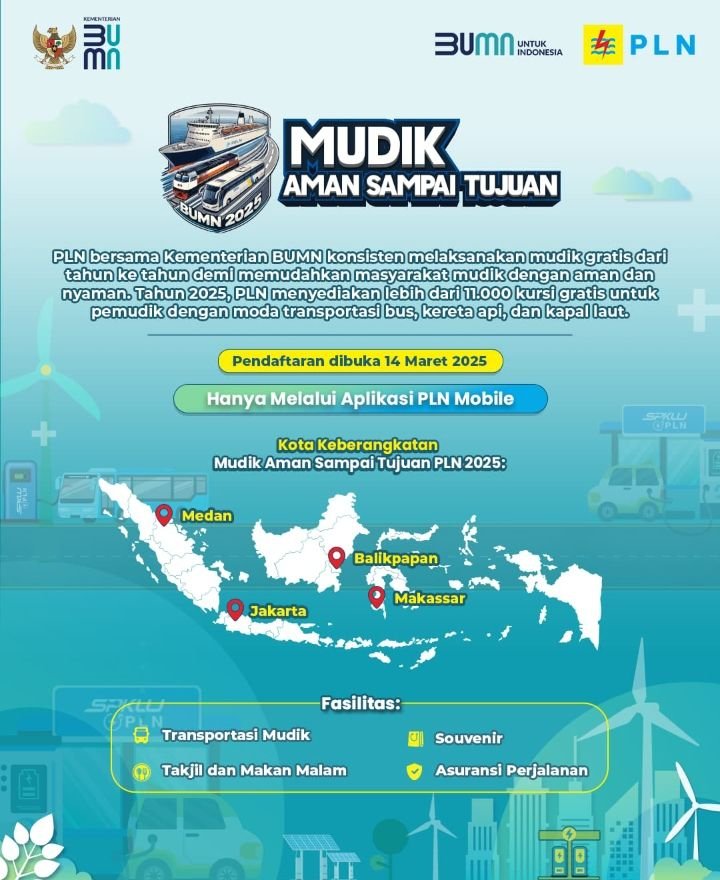 Dibuka Hari ini! “Mudik Aman Sampai Tujuan” untuk 576 Keluarga di Medan bersama PLN