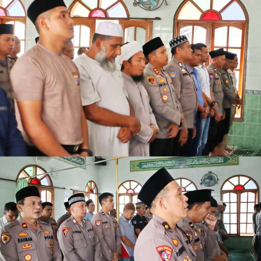 Polres Padangsidimpuan Gelar Sholat Dzuhur dan Sholat Ghoib Berjamaah untuk Mendoakan Personel Polda Lampung yang Gugur