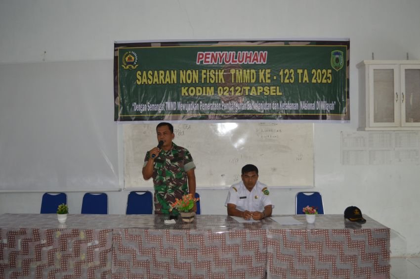 Wawasan kebangsaan di SMP Negeri 1 Ulu Barumun Palas oleh Satgas TMMD Ke-123 Kodim 0212/Tapsel