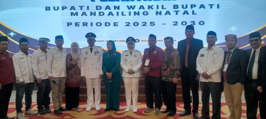 Bobby Resmi Lantik Bupati Madina -Wakil Bupati Saifullah -Atiqa