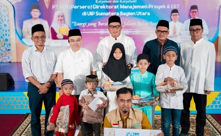PLN UIP Sumbagut Berbagi Kebahagiaan Ramadhan Bersama Anak Yatim dan Dhuafa